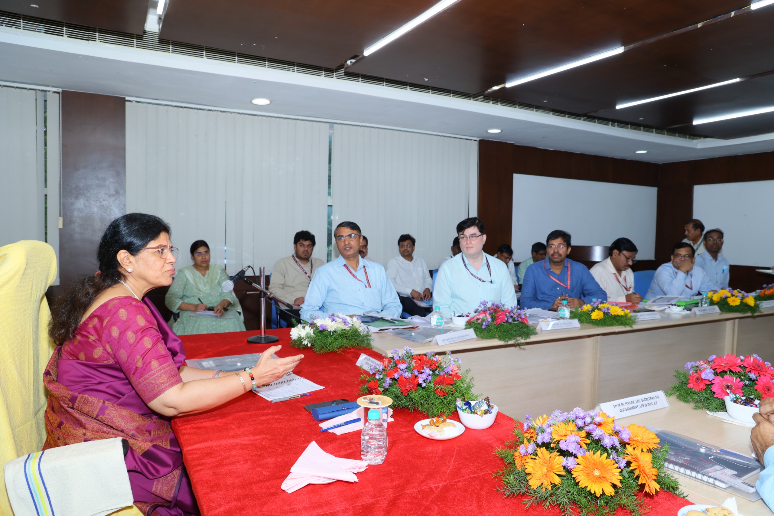 VIsit of Ms. Sumita Dawra, Secretory, MoLE Govt. of India at RO, Vijayawada 